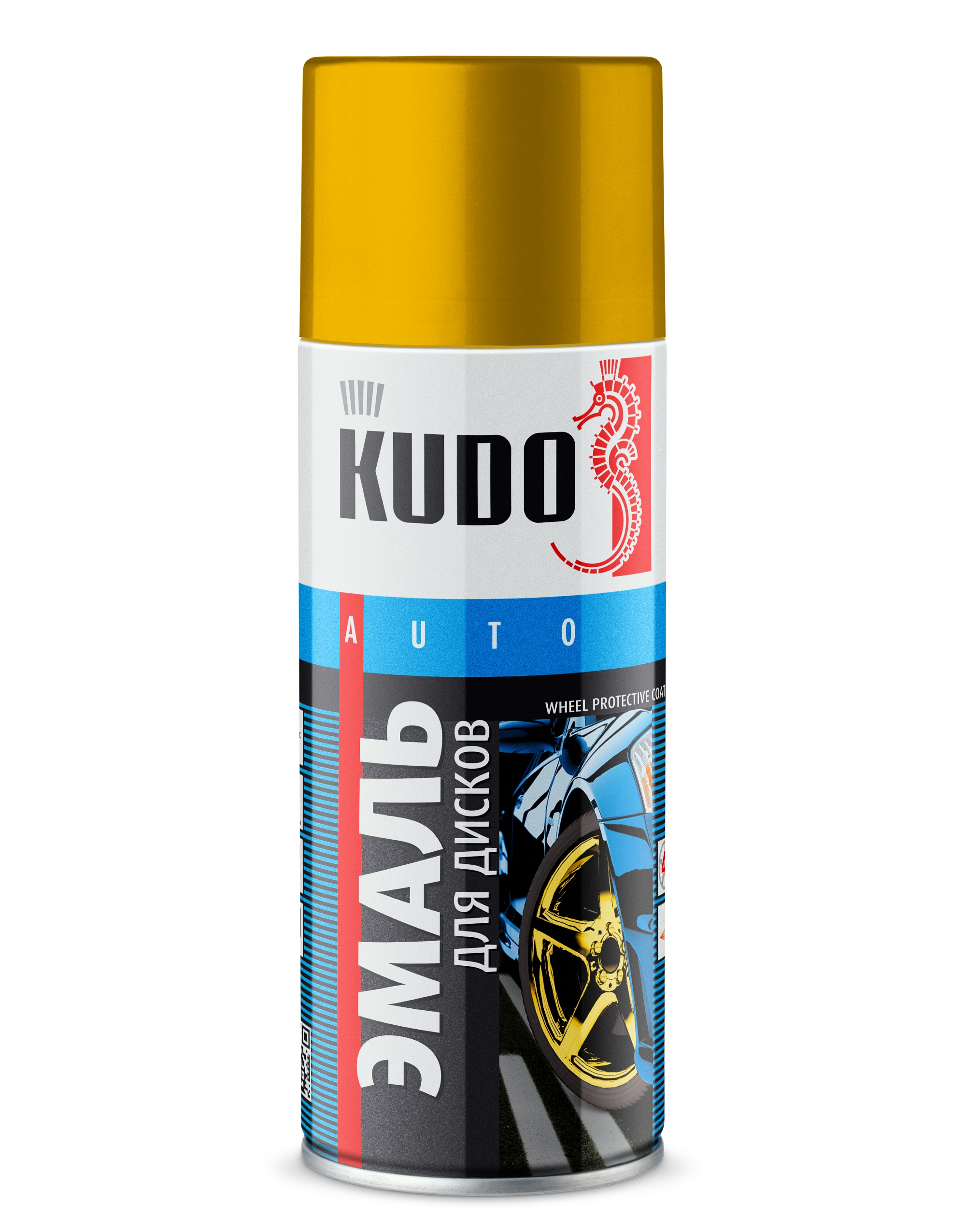 Эмаль для дисков Золотой металлик 520 мл - KUDO KU-5207