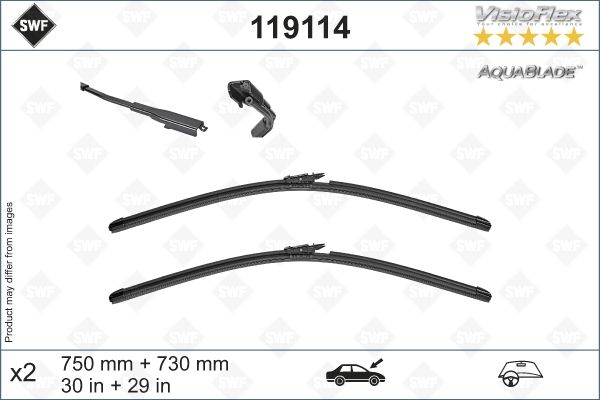 Щетки стеклоочистителя Aquablade к-кт 750mm+730mm | перед | - SWF 119114