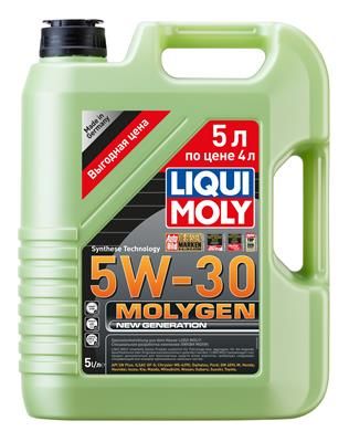 Снят с производства акция 5w-30 sn/сf Molygen New Generation 5л (НС-синт.мотор.масло) - Liqui Moly 39029