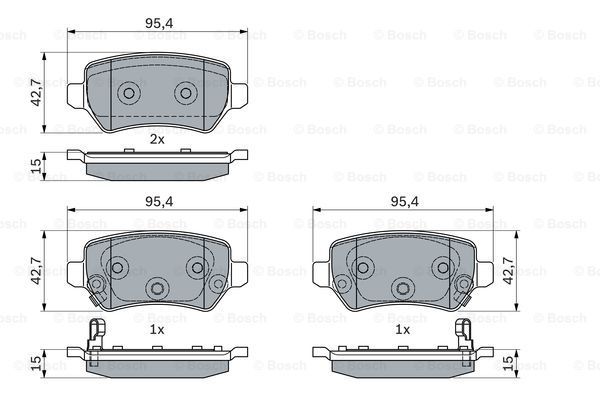 Колодки тормозные дисковые | зад | - Bosch 0 986 494 954