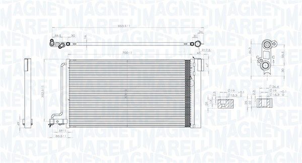 Конденсер кондиционера - Magneti Marelli 350203796000