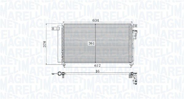 Конденсер кондиционера - Magneti Marelli 350203961000