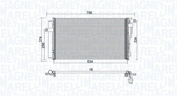Конденсер кондиционера - Magneti Marelli 350203953000