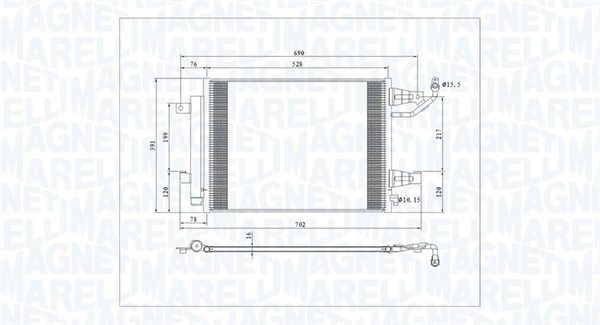 Конденсер кондиционера - Magneti Marelli 350203792000