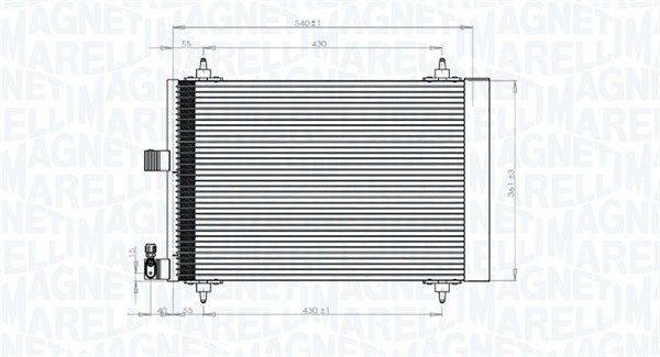 Конденсер кондиционера - Magneti Marelli 350203839000