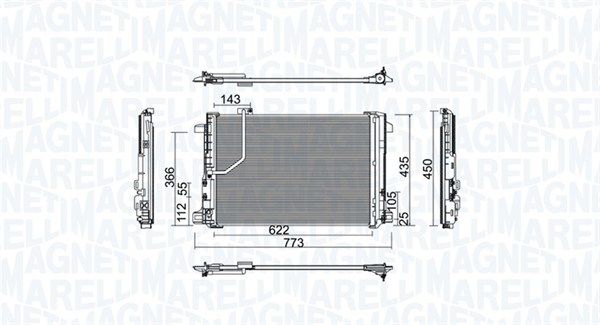 Конденсер кондиционера - Magneti Marelli 350203755000