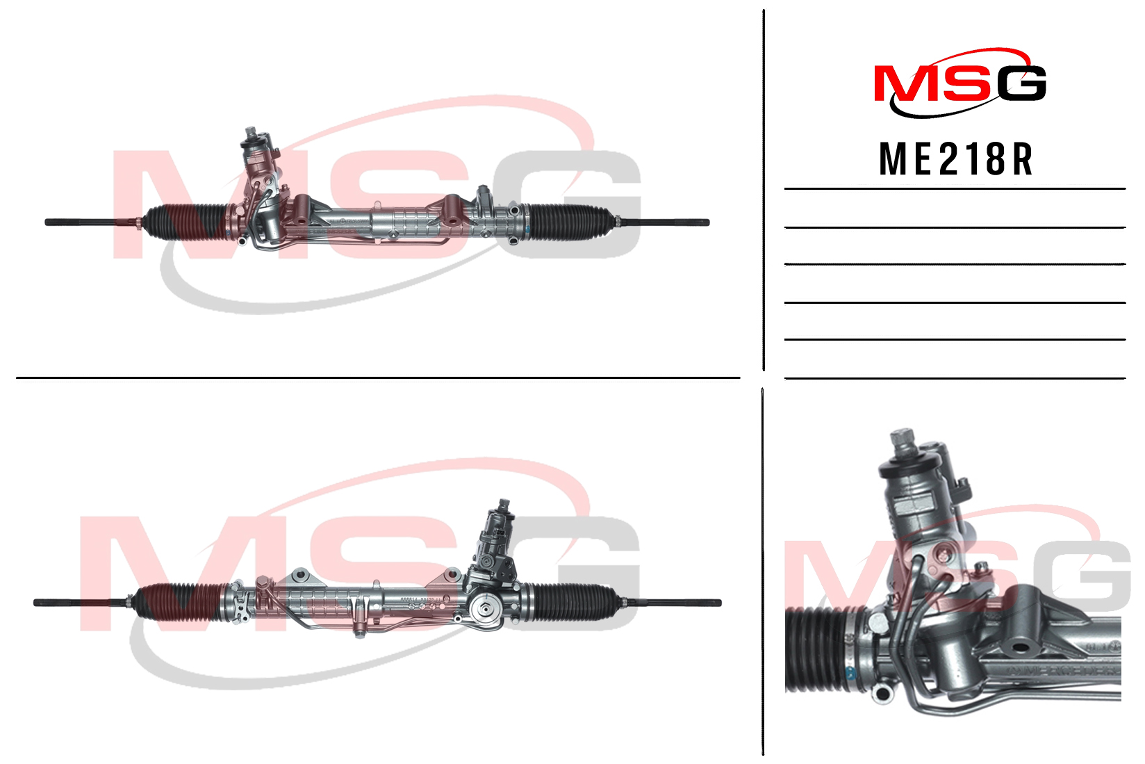 Рулевая рейка с ГУР восстановленная Mercedes SLK r172 2010- - MSG Rebuilding ME218R