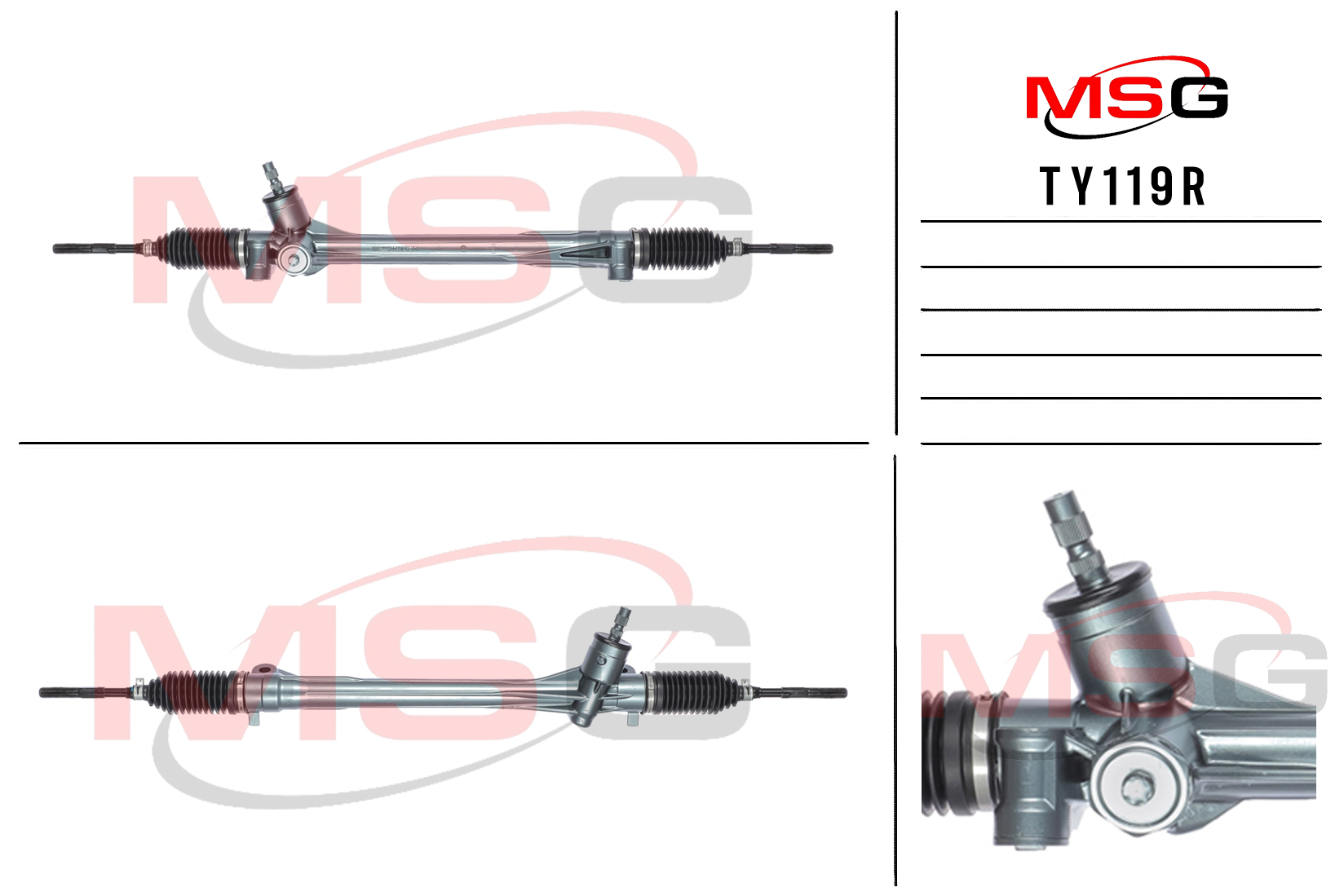Рулевая рейка без ГУР восстановленная Toyota Verso 2009- - MSG Rebuilding TY119R