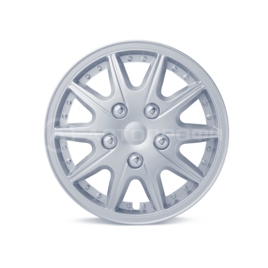 Колпак колеса R14 wc-2030 silver (пласт.регулир.обод) кт.4 шт. (металлик) - Autoprofi WC2030SILVER14