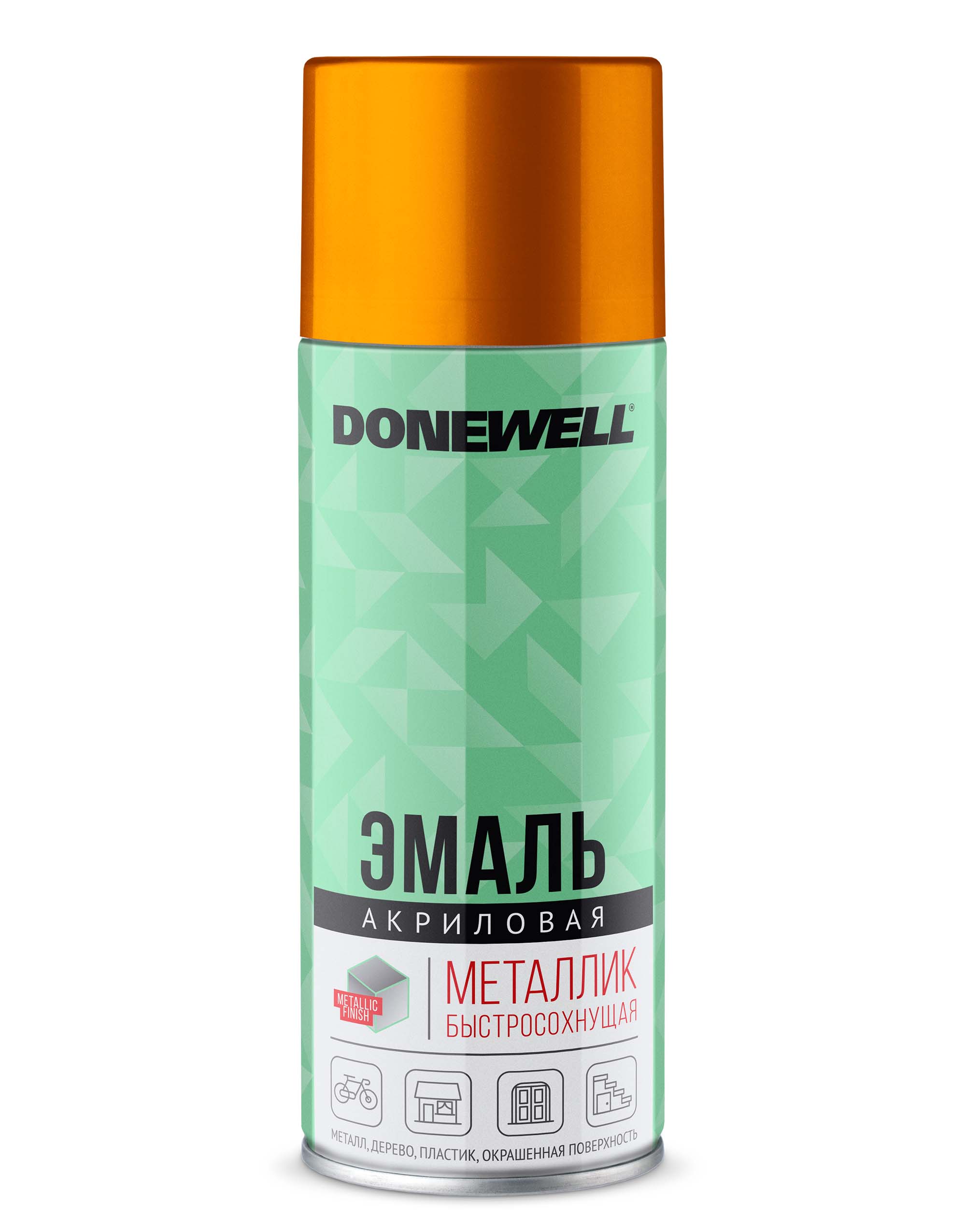 Эмаль универсальная металлик Золото 520 мл - DONEWELL DW-1028