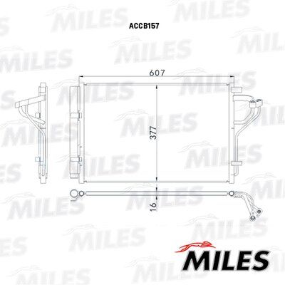 Конденсер hyundai I30 1.4/1.6d 12-/elantra 11- - Miles ACCB157