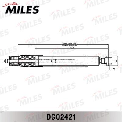 Амортизатор mercedes w124 зад.газ. - Miles DG02421