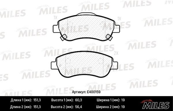 Колодки тормозные honda cr-v III 07- передние - Miles E400159