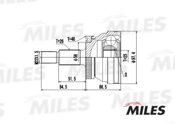 Шрус saab 9000 23 90-98 нарabs Miles GA20411 3173₽