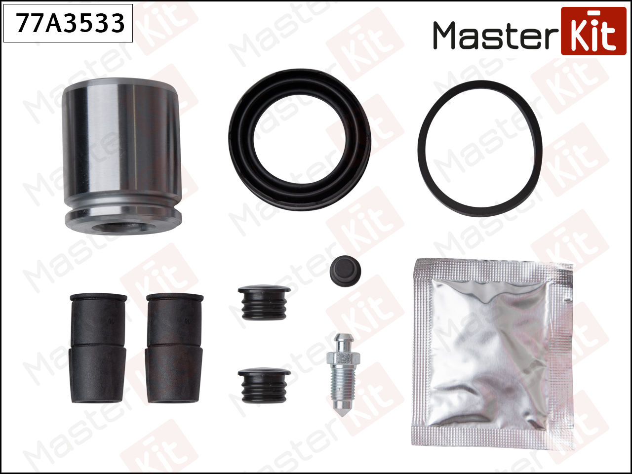 Ремкомплект тормозного суппорта + поршень - Master KiT 77A3533