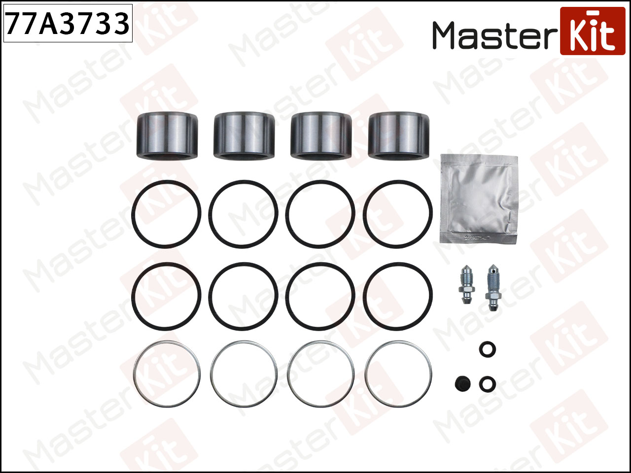 Ремкомплект тормозного суппорта + поршень - Master KiT 77A3733