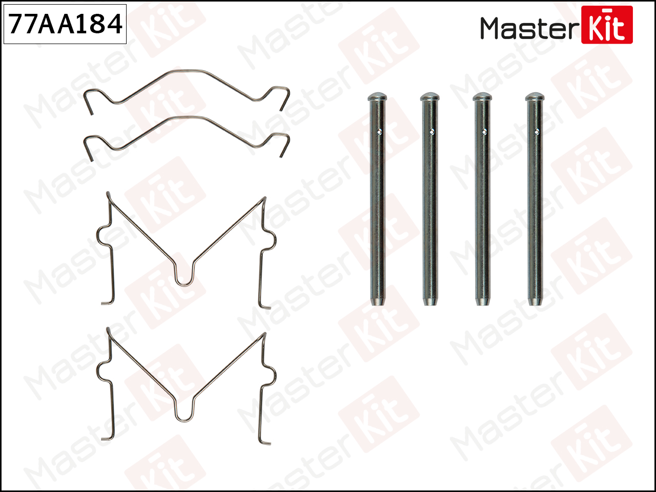 Ремкомплект крепления тормозных колодок - Master KiT 77AA184