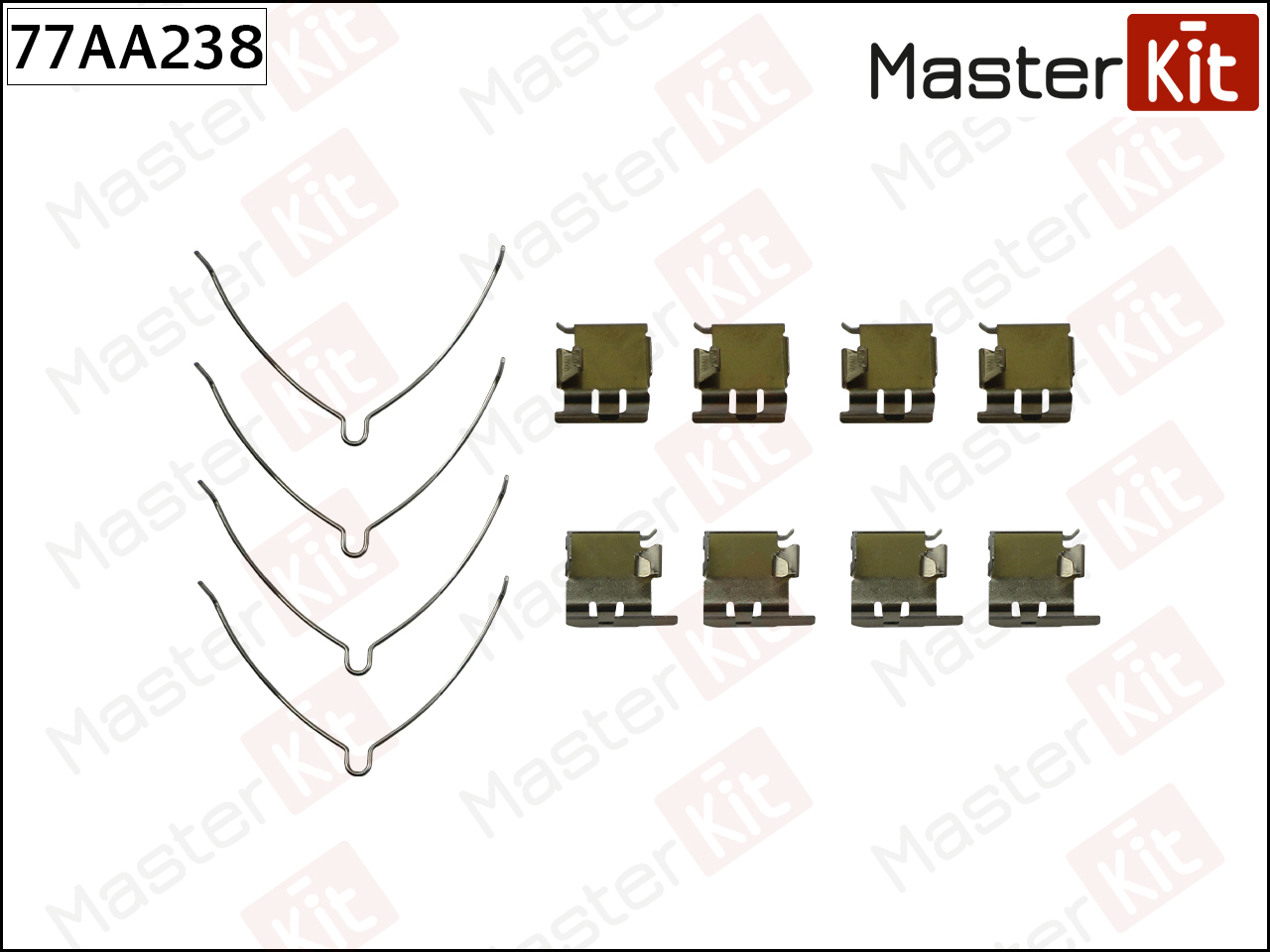 Ремкомплект крепления тормозных колодок - Master KiT 77AA238