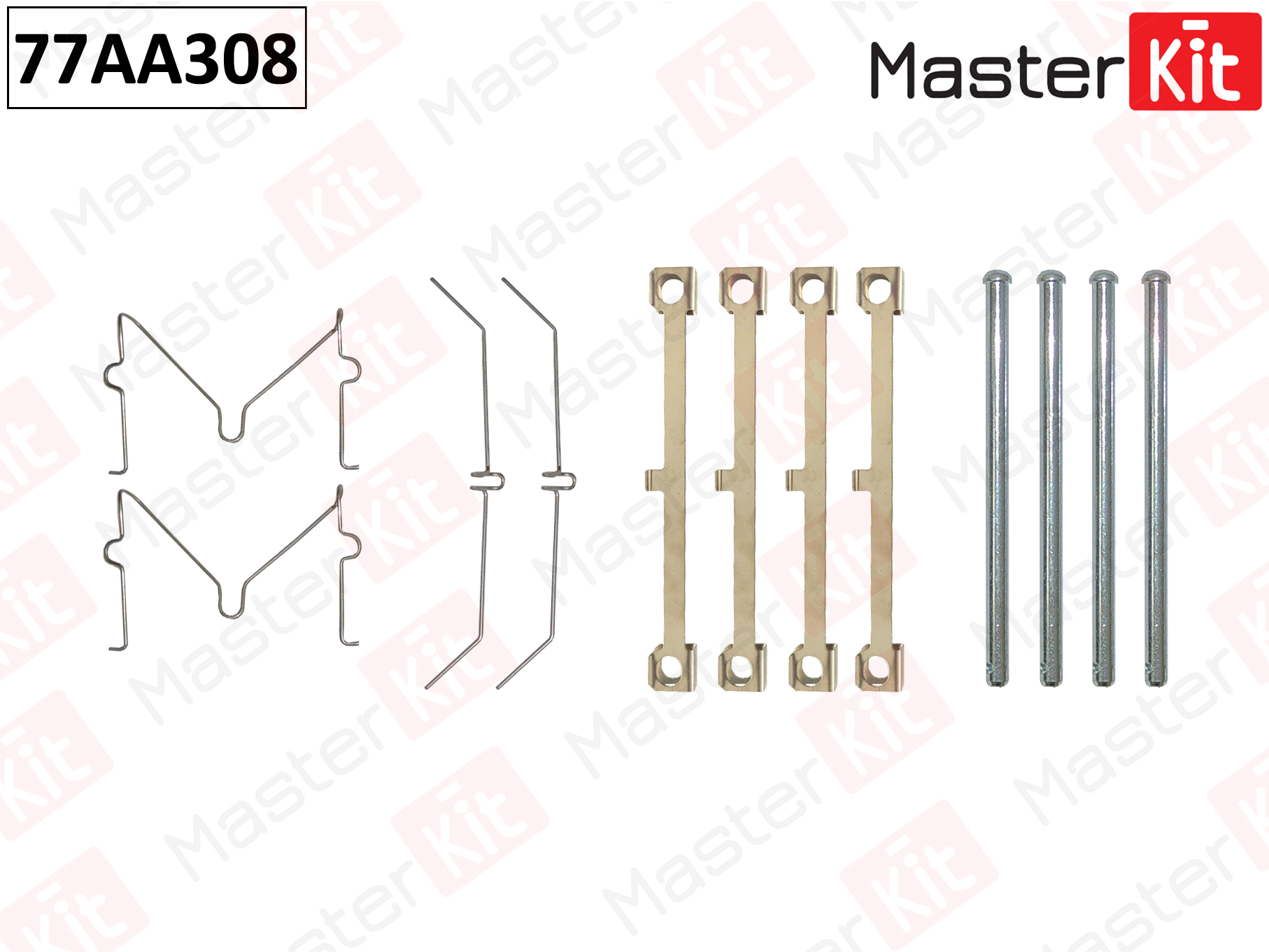 Ремкомплект крепления тормозных колодок - Master KiT 77AA308