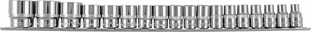 Набор головок торцевых 1/2dr на держателе, 8-32 мм, 18 предметов - Ombra 912018