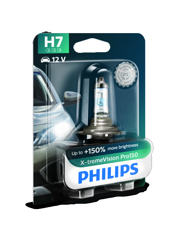 Лампа H7 X-treme Vision Pro150 B1 - Philips 12972XVPB1