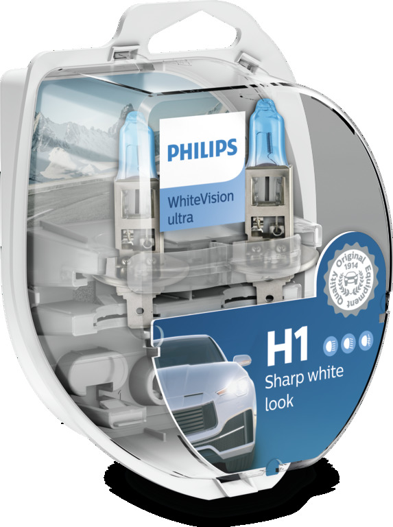 Лампа h1/w5w WhiteVision ultra SM 2шт - Philips 12258WVUSM