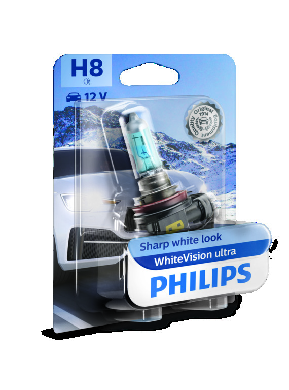 Лампа H8 WhiteVision ultra B1 - Philips 12360WVUB1