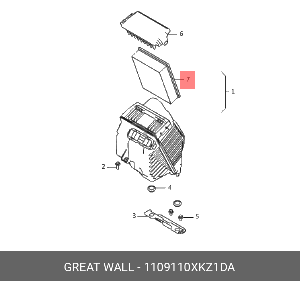 Фильтр воздушный - Great Wall 1109110XKZ1DA