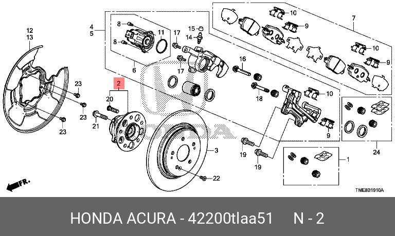Деталь - Honda 42200-TLA-A51