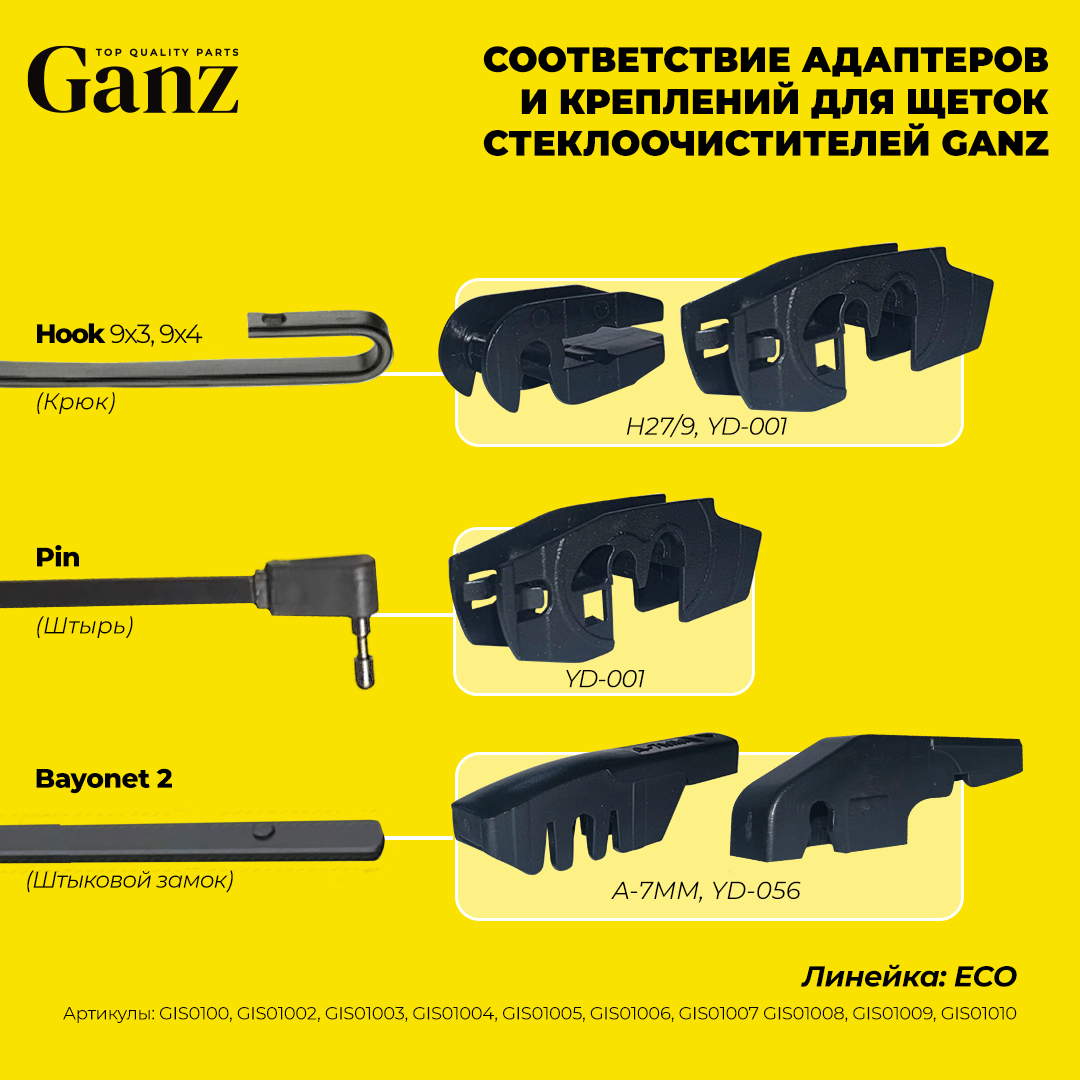 Щетка стеклоочистителя ECO 475mm