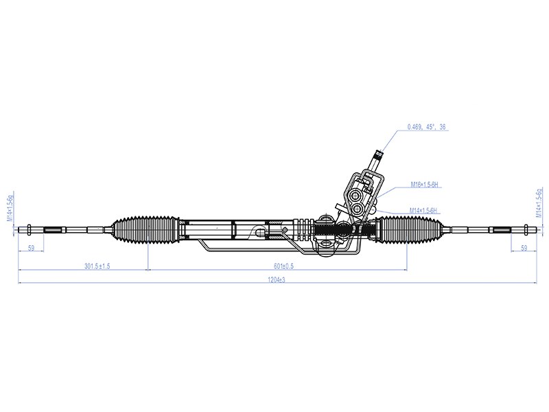 Рейка рулевая с ГУР subaru Impreza G12 2007-,subaru Legacy B13 2003-2009 - SAT ST34110AG031