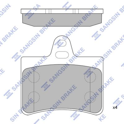 Колодки тормозные citroen C5 i 01-04 зад.  - Sangsin SP4147