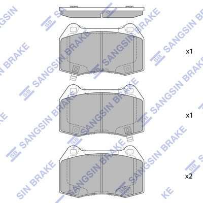 Колодки тормозные honda civic 06-11 перед. | перед | - Sangsin SP4172