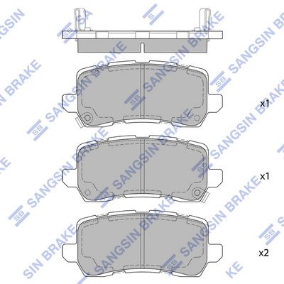 Колодки тормозные acura MDX 17- зад.  - Sangsin SP4135