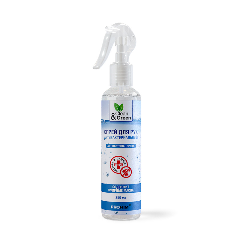 Спрей для рук антибактериальный 250 мл. Clean&Green - AVS CG8002