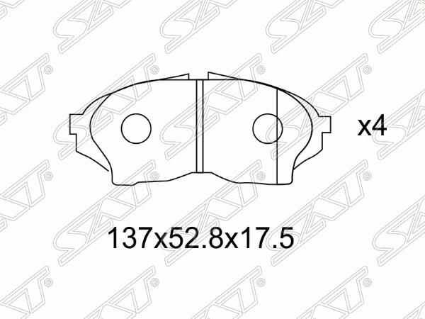 Колодки тормозные перед toyota chaser/cresta gx100 - SAT ST0446522300