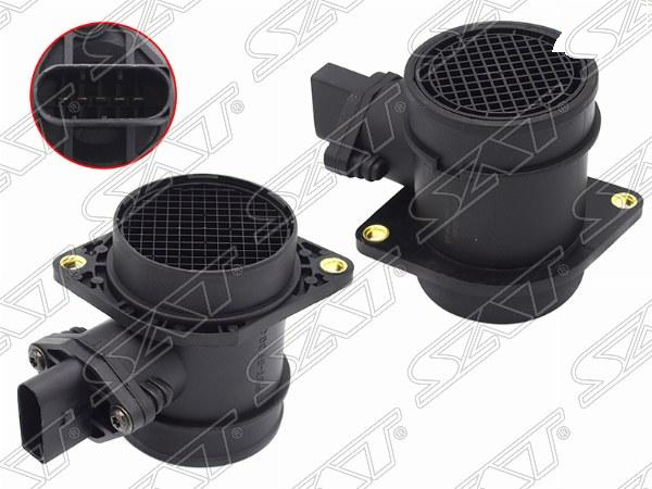 Датчик расхода воздуха 1.8t/2.0t a3/a4/a6 97-05/Octavia 01-11/Golf 99-06/Pas 00-05/Polo 05-10 - SAT ST06A906461LX