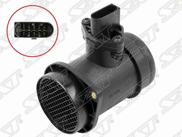 Датчик расхода воздуха 1.8t awt/awm audi A6 02-05/Superb 02-08/Pas 01-05 - SAT ST06A906461NX
