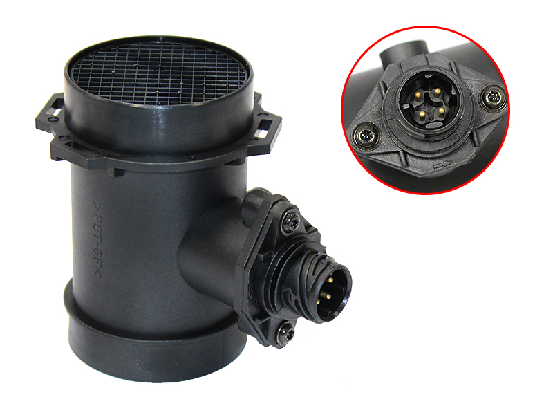 Датчик расхода воздуха m50b25/m52b25/m60b30/m62b35 2,5/3,0/3,5 BMW 3e36/5e34/e39/7e32/e38 94- (4 - SAT ST13621747155