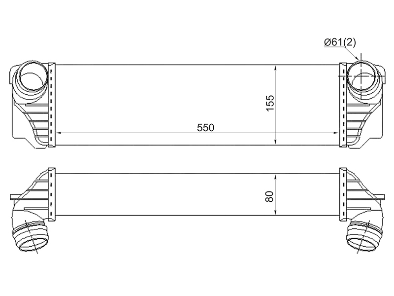 Радиатор интеркулера BMW 5-series F10 09- - SAT ST17517805629