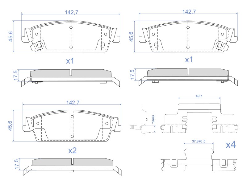 Колодки тормозные зад cadillac escalade 06-/chevrolet tahoe 06- - SAT ST19159252
