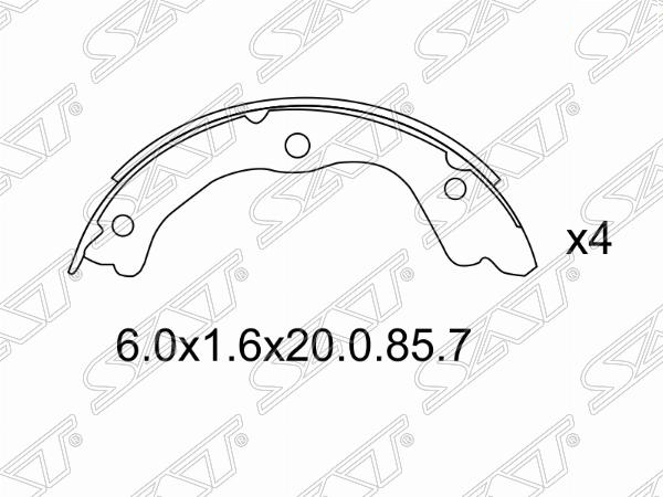 Колодки тормозные задние nissan x-trail t30/primera P12 - SAT ST440608H325