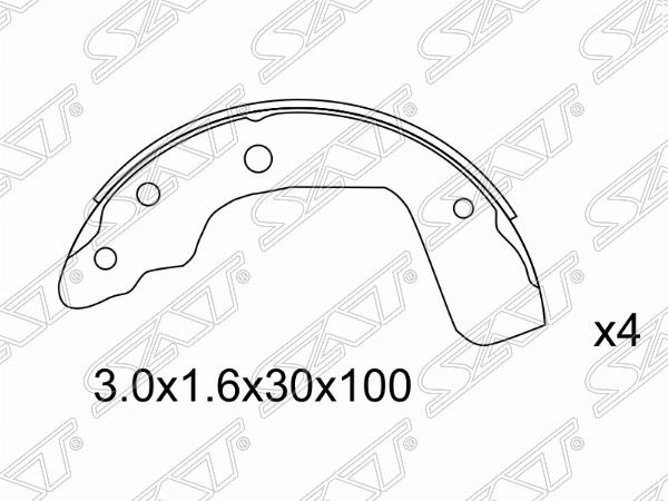 Колодки тормозные зад suzuki swift zc/zd 05-10 - SAT ST5320063J02