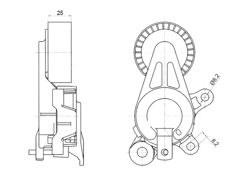 Натяжитель приводного ремня audi/seat/skoda/volkswagen 1,4/1,6 (генератор/без конд) - SAT ST6Q0145299A