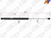 Амортизатор крышки багажника renault megan 02-09 (wgn) - SAT ST8200119498