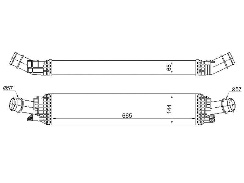 Радиатор интеркулера audi A4 07-/a5 07-/a6 11-/q5 08- - SAT ST8K0145805G