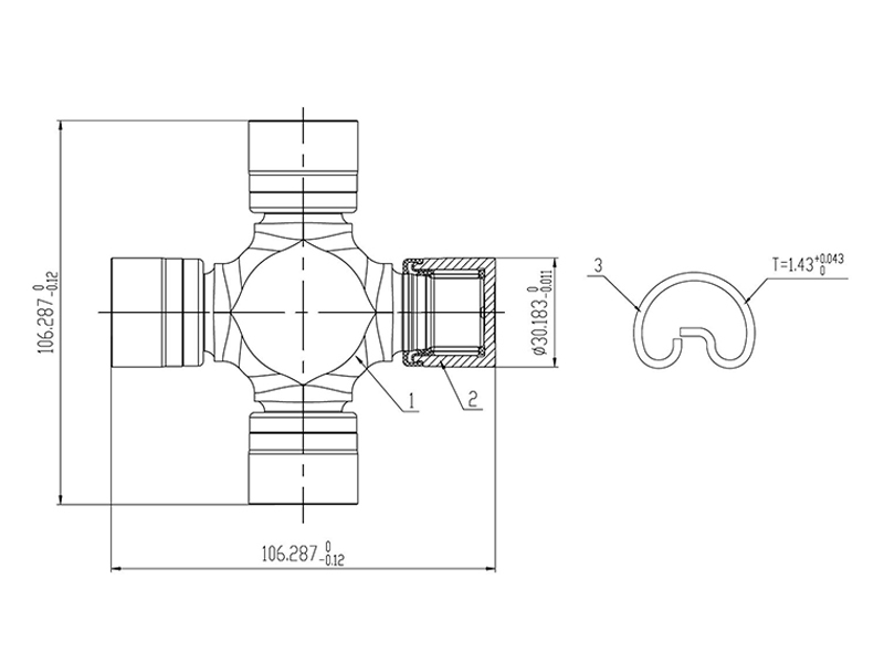 Крестовина nissan armada ta60/titan a60/infiniti qx56 - SAT STC7126ZE00A