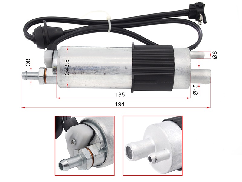 Топливный насос Mercedes w202/s202 93-00 (с проводком 4bar, 120l/h) - SAT STFP22
