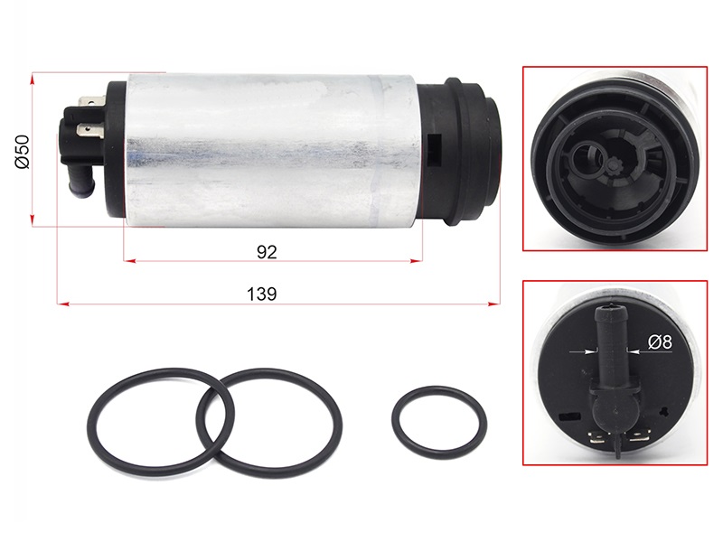 Топливный насос 1,2/1,4/1,6/1,8/1,8t/2,4/2,8 audi/skoda/volkswagen - SAT STFP23