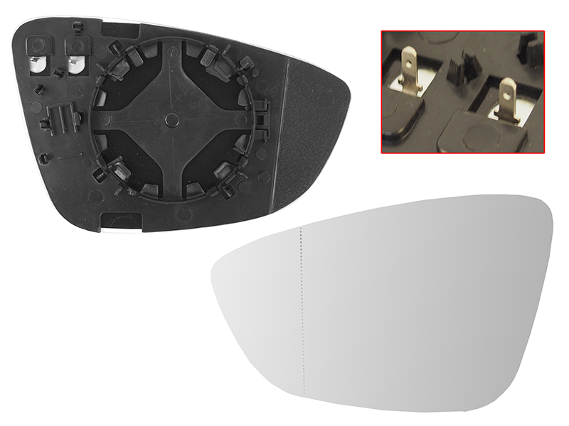 Полотно зеркала VW passat B7 10-14/passat CC 08-16/jetta 11- LH с обогревом - SAT STVW27940G2